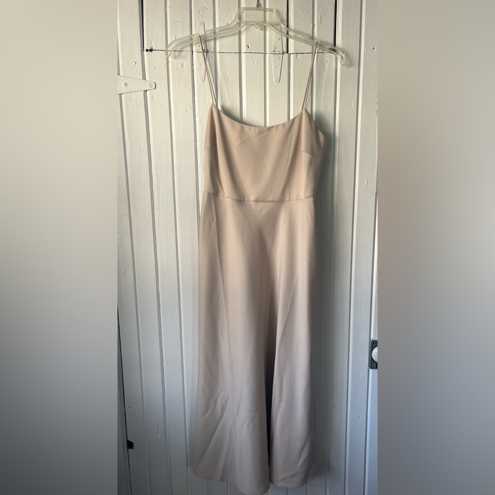 BHLDN champagne midi dress